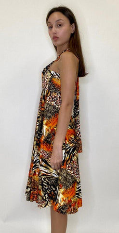 Wild print  8-IN-1 CONVERTIBLE DRESS POLYESTER