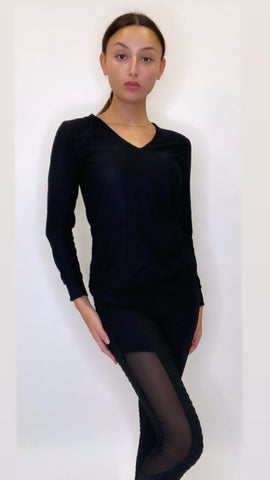 Women's Top Casual Shirt Long Sleeve with Kangaroo Pockets