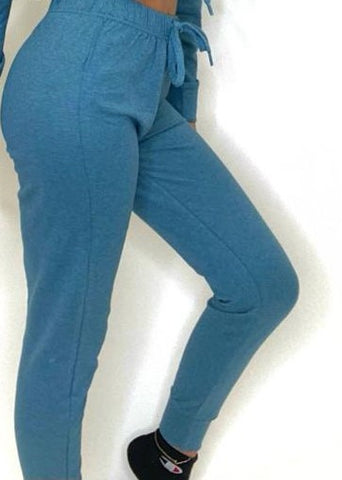 Blue Joggers Pants with drawstring Cotton