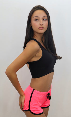 Women's Hot Pink Workout Running Shorts