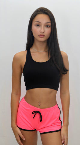 Women's Hot Pink Workout Running Shorts