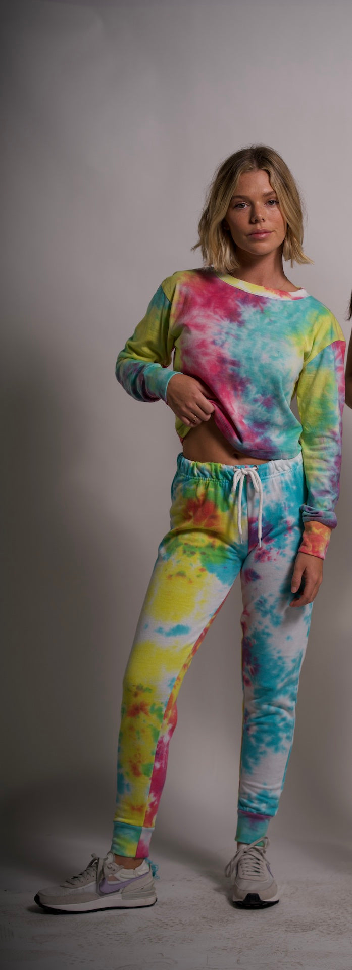 Rainbow Tie Dye Set long Sleeve Top and Joggers Cotton